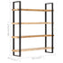 Rustika Rowe -  4-Tier Bookcase 160x40x180 cm Rough Mango Wood